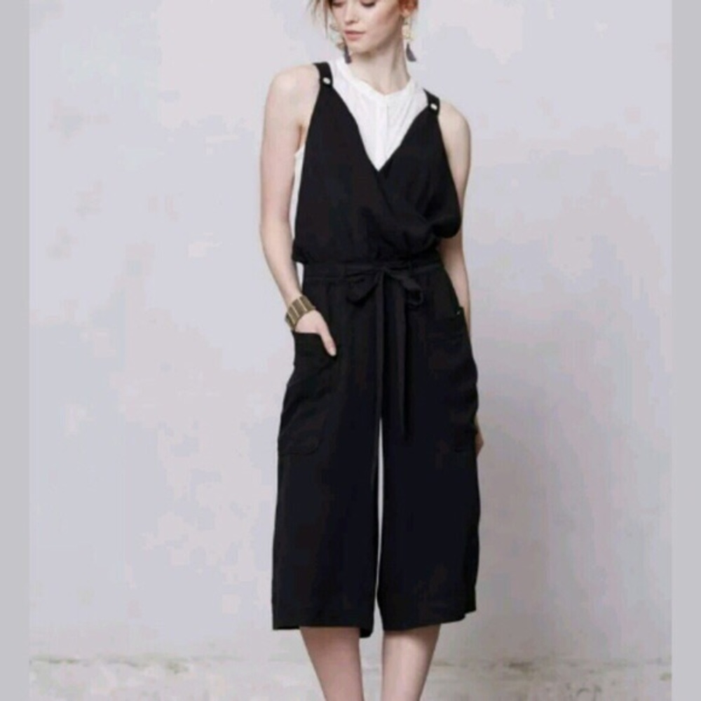 Anthropologie Elevenses Culottes Jumpsuit